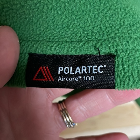 Lands’ End size XL (18) Kelly green quarter zip fleece pullover top - Picture 5 of 6